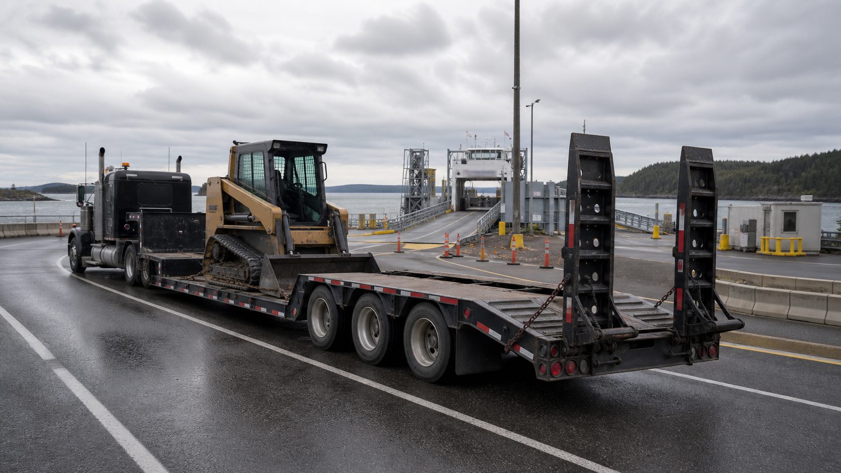 Ferry connection as part of transport route planning for route and access planning transport planning.